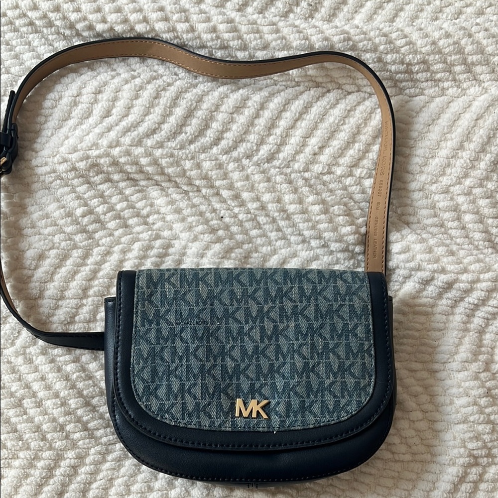 Michael Kors Blue and Black Crossbody Bag